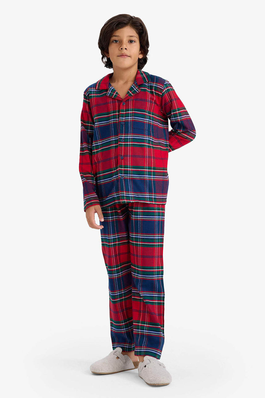 Defacto Çocuk Knitted Pyjamas F0983A8 - Kırmızı