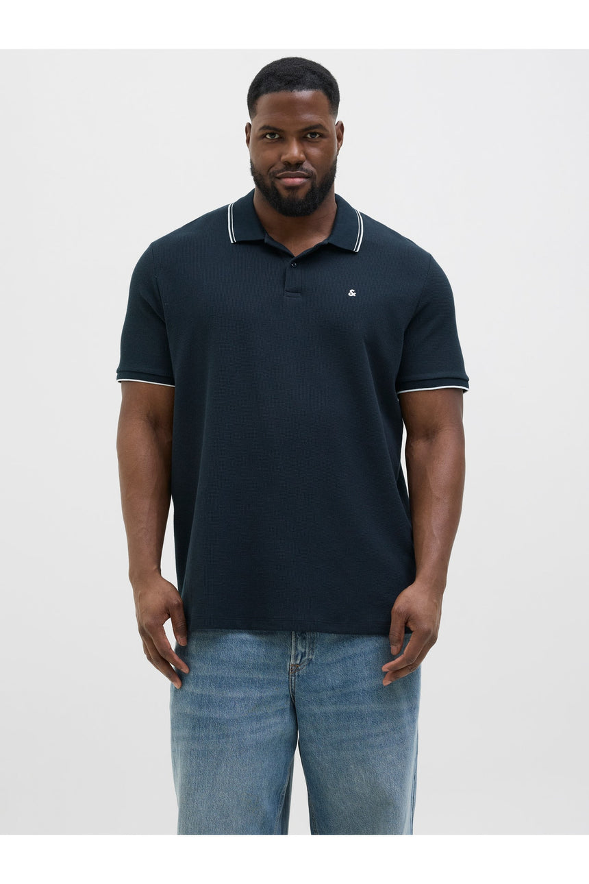 JACK&JONES JJEAUSTIN POLO SS NOOS PLS 12274980 - Koyu Mavi