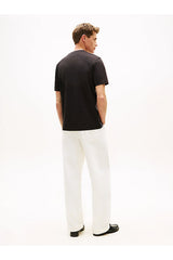 Tommy Hilfiger Erkek GLOBAL STRIPE TEE MW0MW42393BDS - Siyah