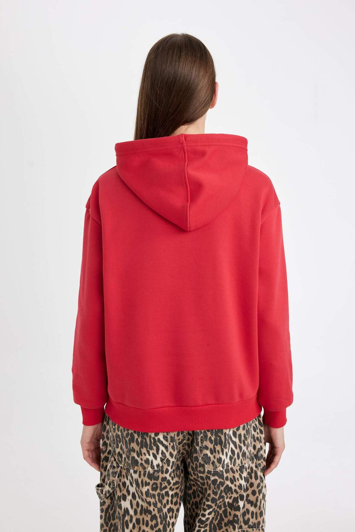 Defacto Kadın Sweat Shirt W1240Az - Kırmızı