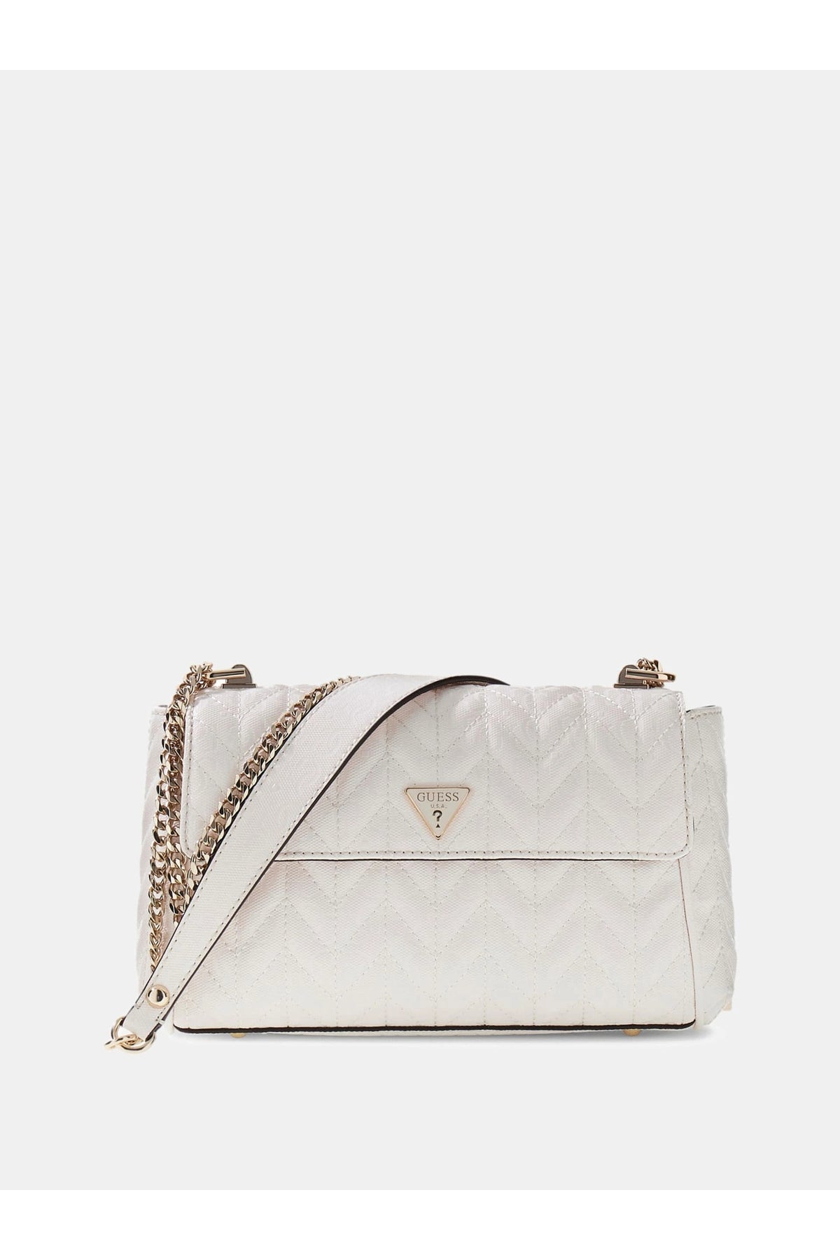 Guess Stacey Kadın Portföy Çanta HWGG9741210 - Kırık Beyaz / Ekru
