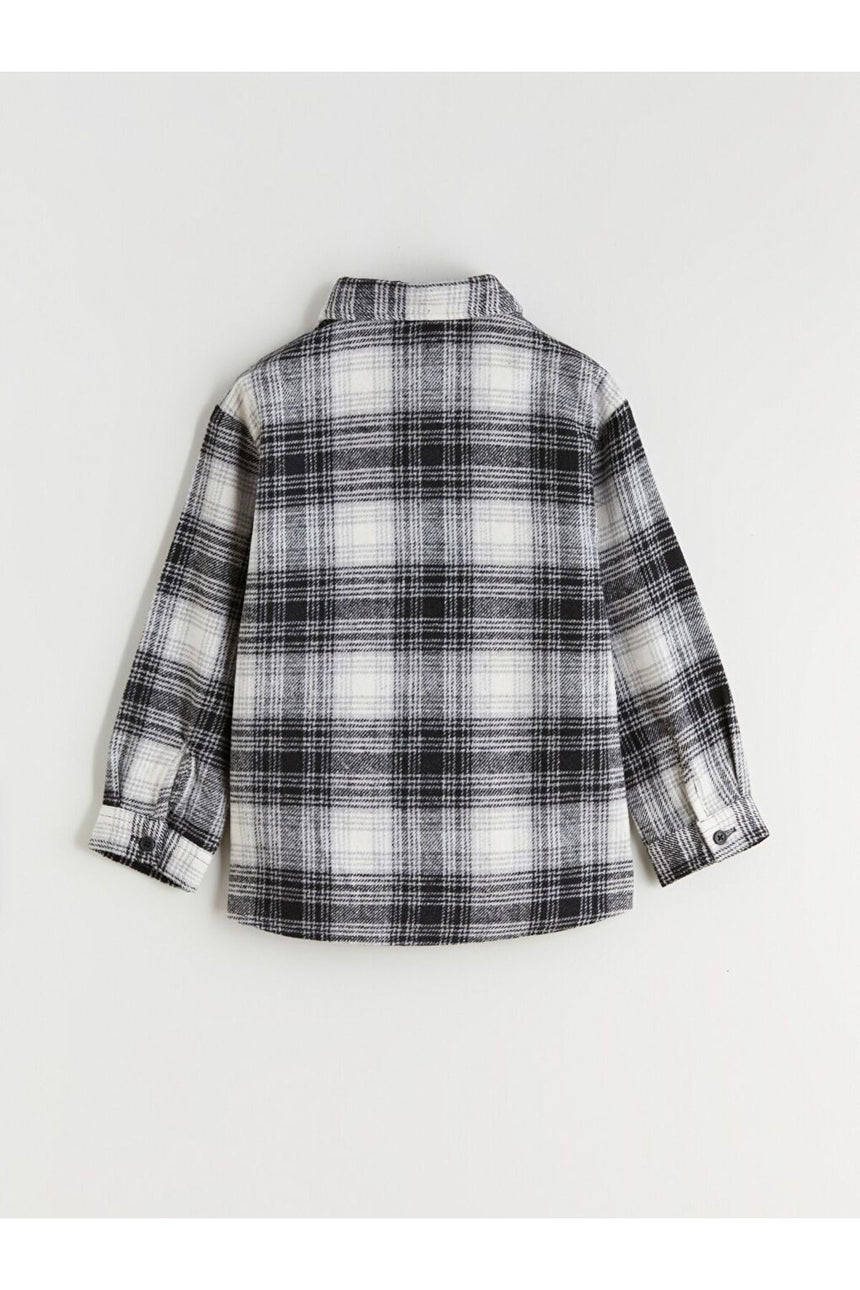 LC Waikiki Çocuk Uzun Kollu Oversize Gömlek W5N684B1 - Siyah