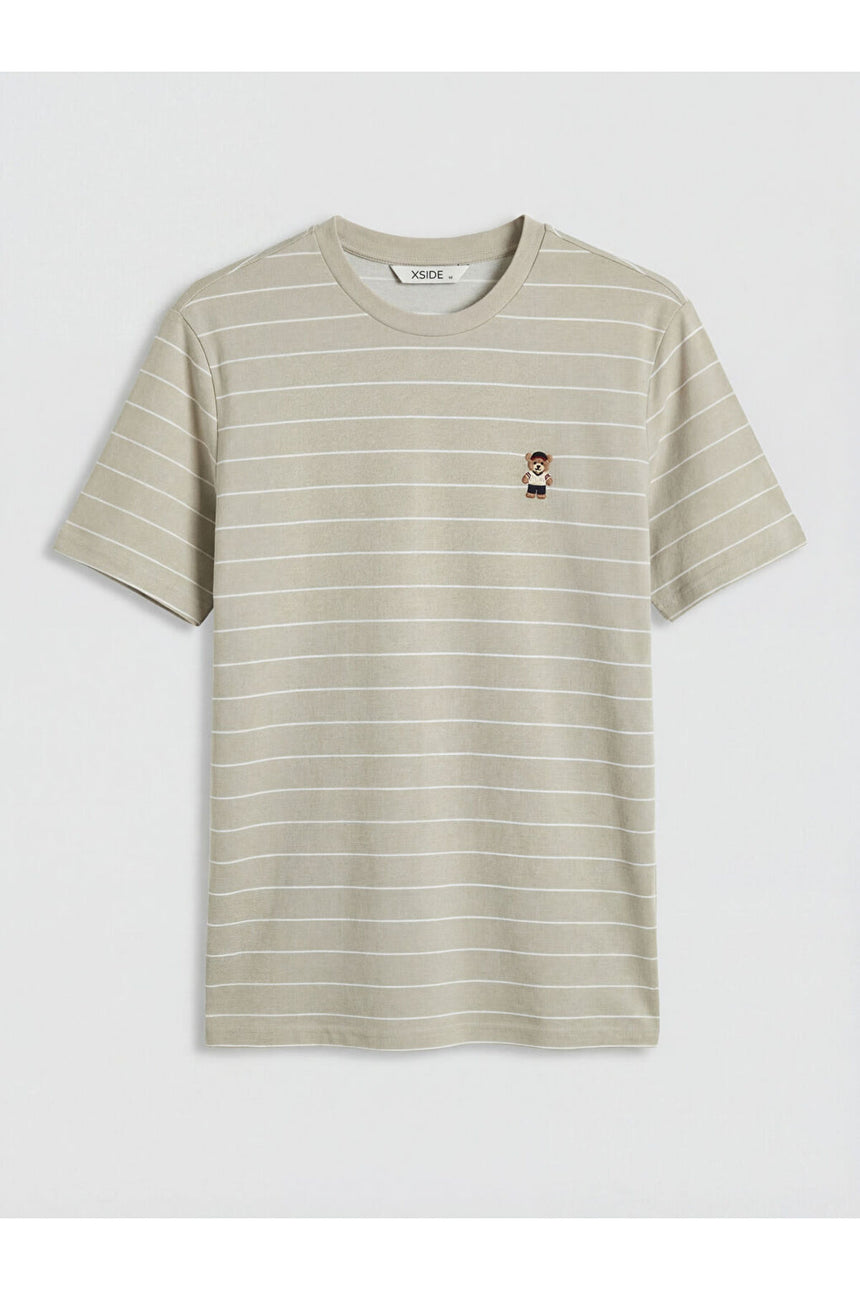 LCW ERKEK S6OD30G8 KK.TSH,XM-TEDDYSTRIPE - Gri