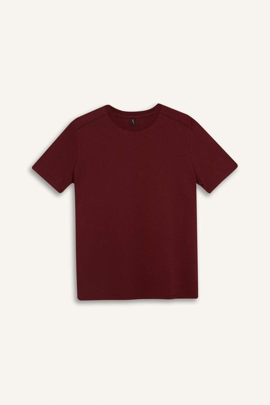 Defacto Kadın Short Sleeve T-Shirt A9428Ax - Bordo