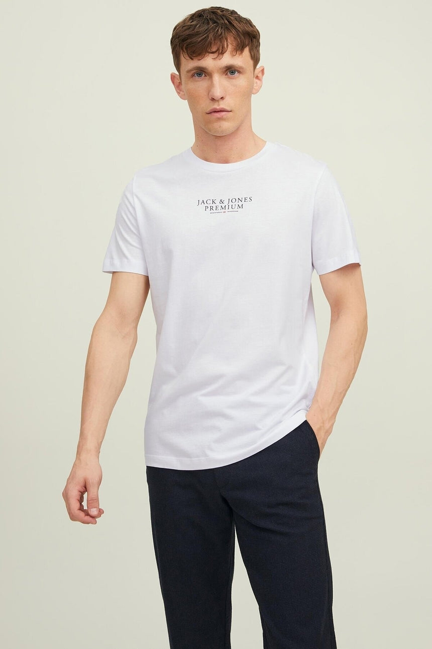 JACK&JONES JPRBLUARCHIE SS TEE CREW NECK NOOS 12217167 - Beyaz