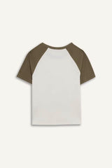 DeFacto E0678AX Kadın T-Shirt - Koyu Yeşil