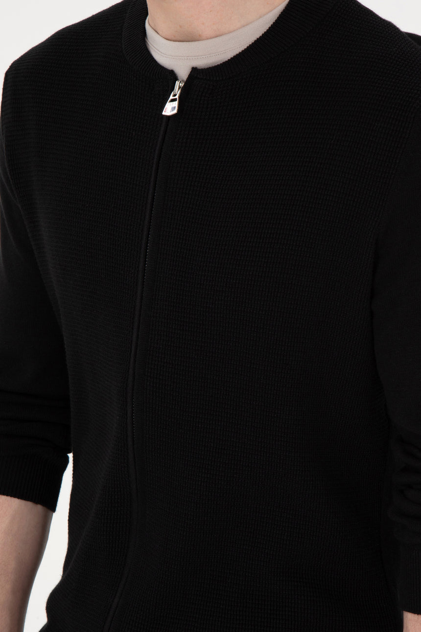 US POLO ASSN ERKEK TRİKO HIRKA 1920441 - Siyah