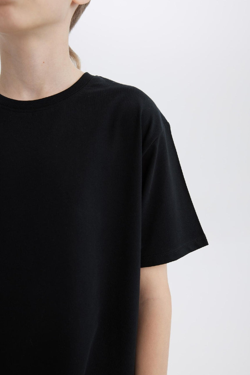 Defacto Çocuk Short Sleeve T-Shirt K1687A6 - Siyah