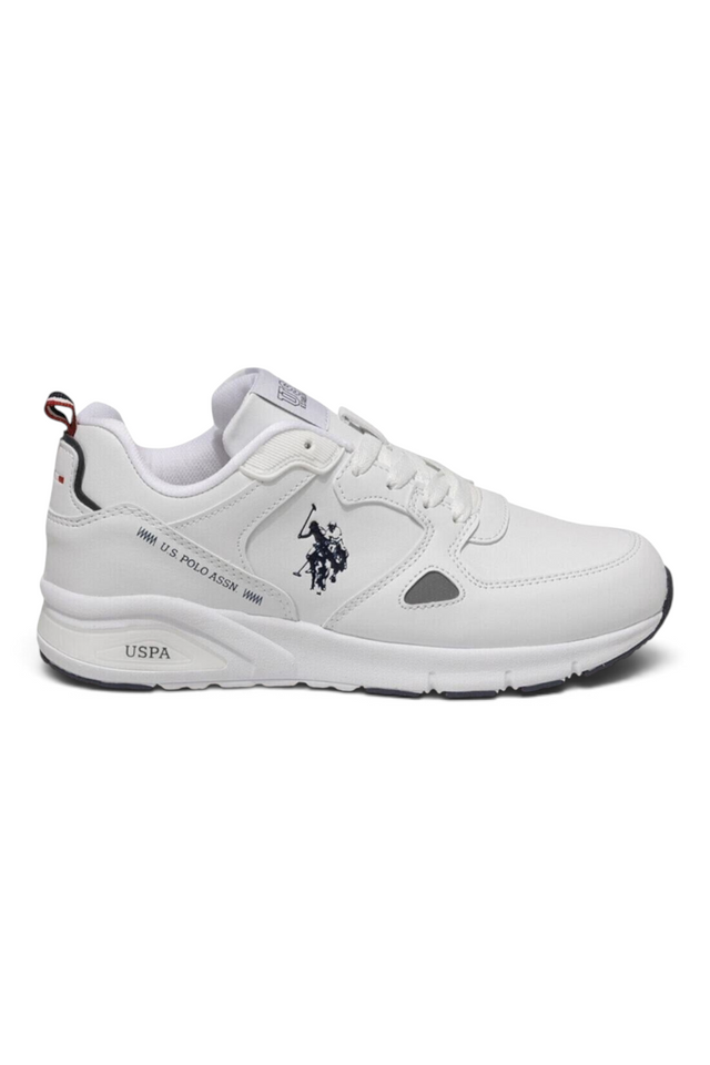Sporline U.S. Polo Assn. beyaz renkli, PU malzemeden üretilmiş şık erkek sneaker ayakkabı