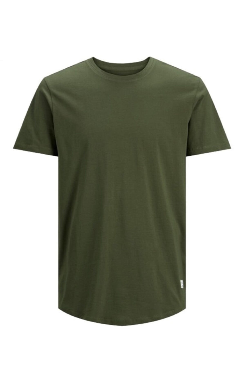 jack&jones jjenoa tee ss crew neck noos 12113648 - Koyu Orman Yeşili