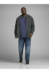 JACK&JONES JJEORGANIC BASIC TEE SS O-NECK NOOS PLS 12158482 - Koyu Lacivert