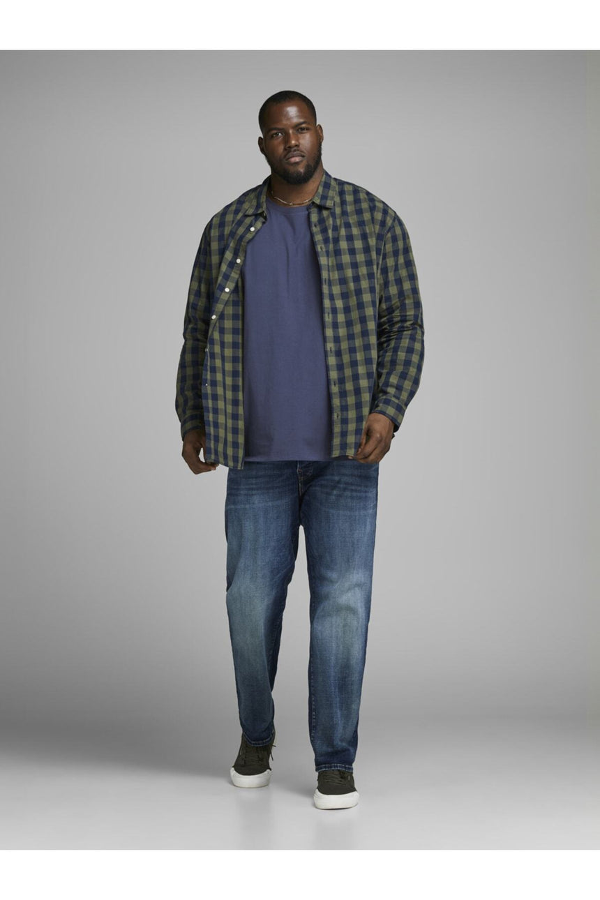 JACK&JONES JJEORGANIC BASIC TEE SS O-NECK NOOS PLS 12158482 - Koyu Lacivert