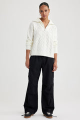 Defacto Kadın Pullover A3874Ax - Ekru
