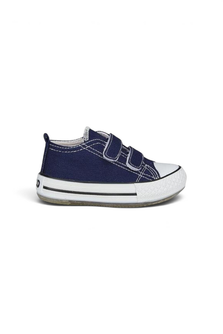 Sporline Vicco lacivert keten çocuk sneaker, cırt cırtlı tasarım ve beyaz burun detaylı