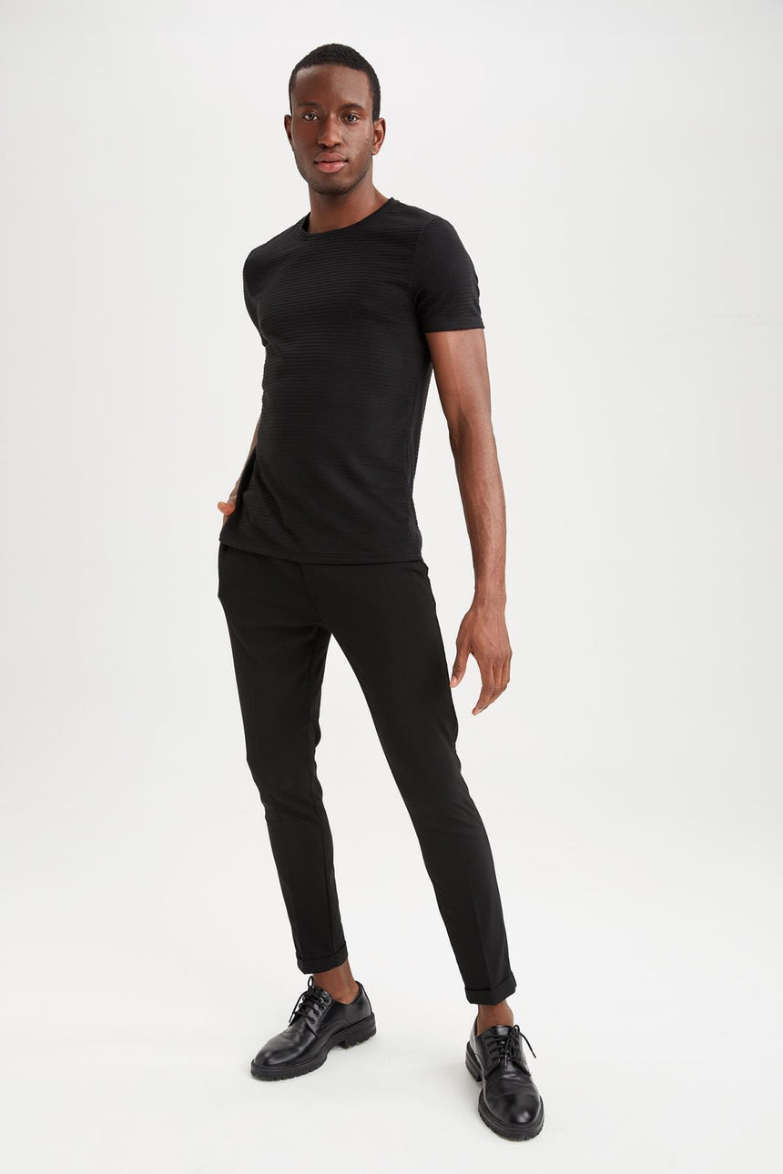 DeFacto M6608AZ Erkek T-Shirt - Siyah