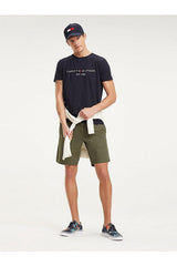 Tommy Hilfiger ERKEK CORE TOMMY LOGO TEE MW0MW11465 - Mavi