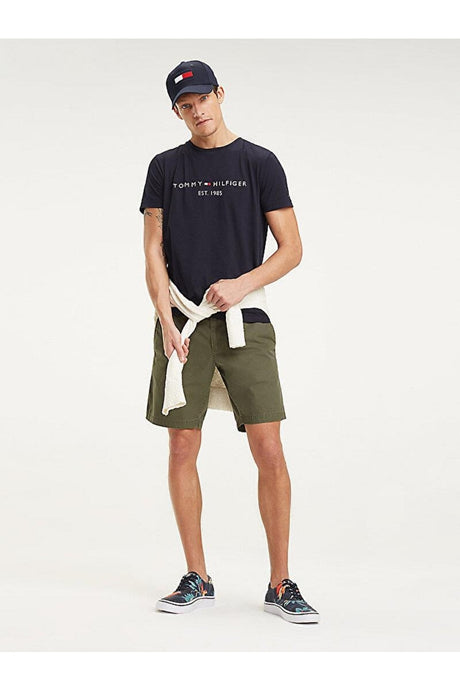 Tommy Hilfiger ERKEK CORE TOMMY LOGO TEE MW0MW11465 - Mavi