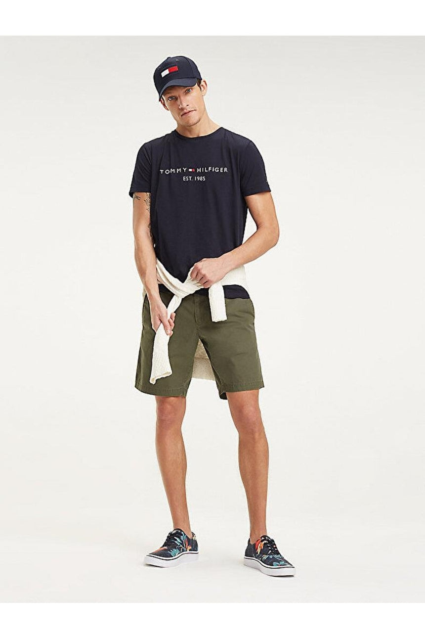 Tommy Hilfiger ERKEK CORE TOMMY LOGO TEE MW0MW11465 - Mavi