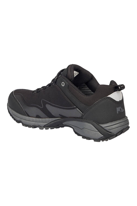 Sporline Lumberjack Eagle siyah deri ve tekstil erkek outdoor ayakkabı, yan profil görünümü