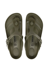 Sporline Birkenstock Gizeh Eva unisex koyu yeşil parmak arası terlik, üstten görünüm