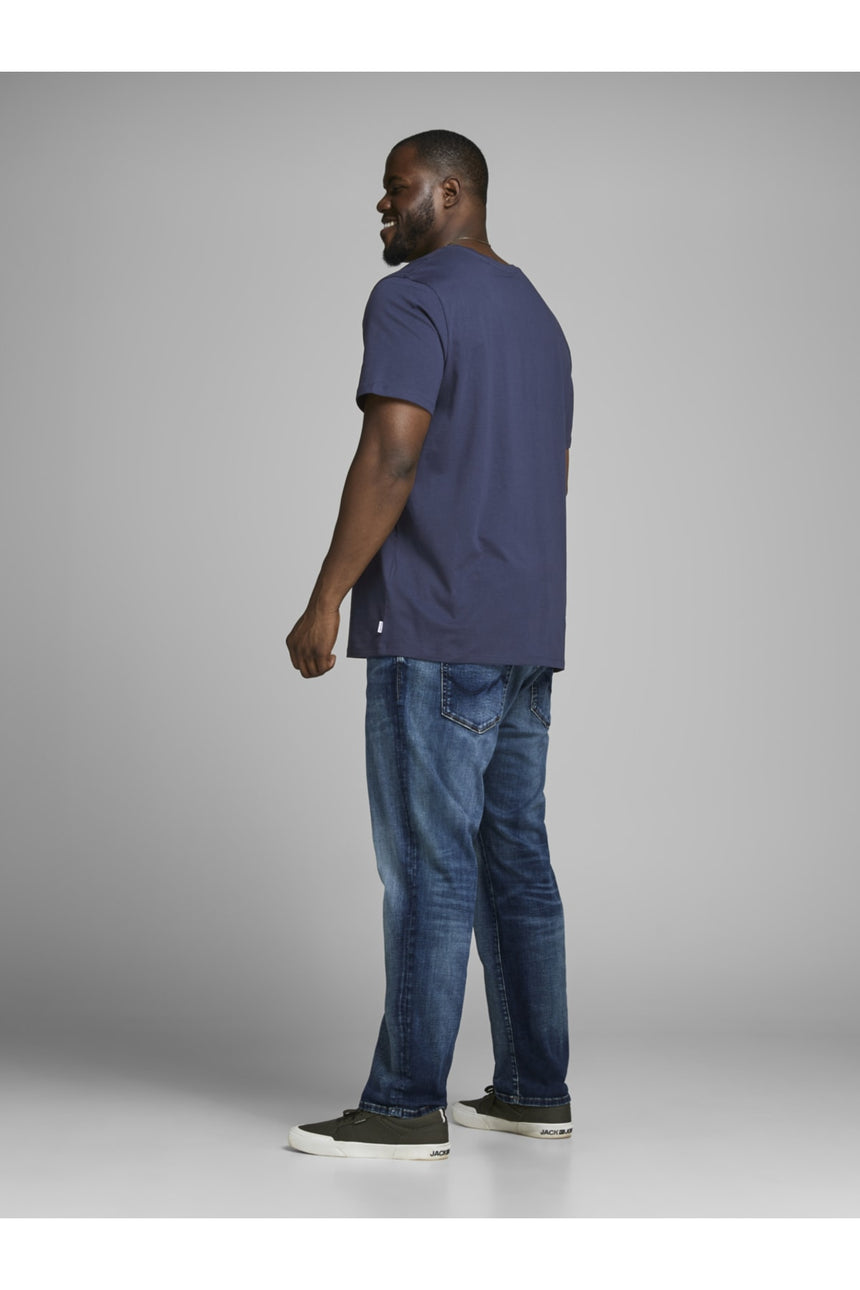 JACK&JONES JJEORGANIC BASIC TEE SS O-NECK NOOS PLS 12158482 - Koyu Lacivert