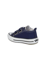 Sporline Vicco lacivert keten çocuk sneaker, cırt cırtlı tasarım ve beyaz tabanlı günlük spor ayakkabı.