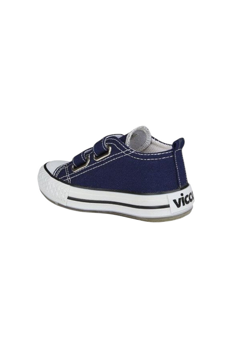 Sporline Vicco lacivert keten çocuk sneaker, cırt cırtlı tasarım ve beyaz tabanlı günlük spor ayakkabı.