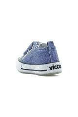 Sporline Vicco kot mavisi tekstil çocuk sneaker ayakkabı, arkadan görünüm