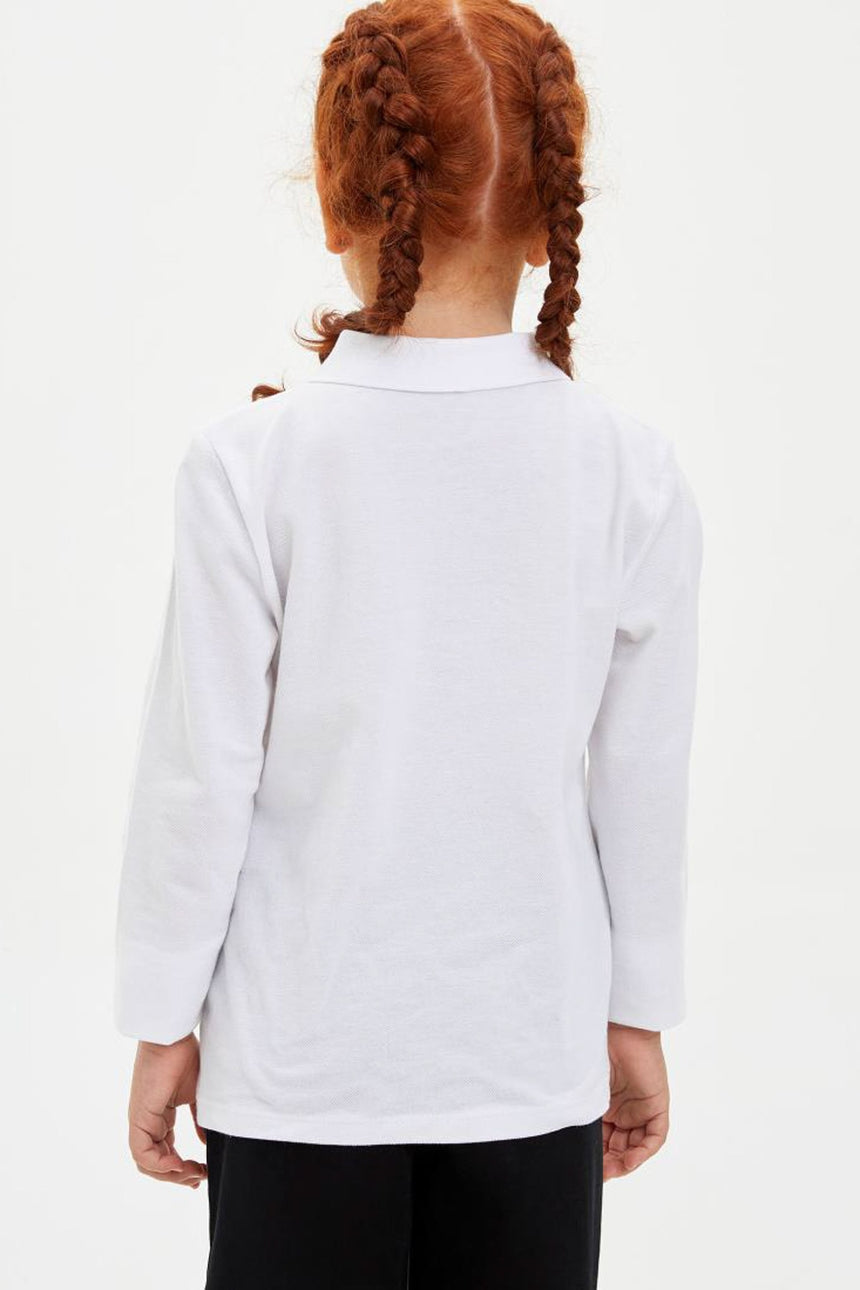 Defacto Çocuk Long Sleeve Polo T-Shirt J0010A6 - Beyaz