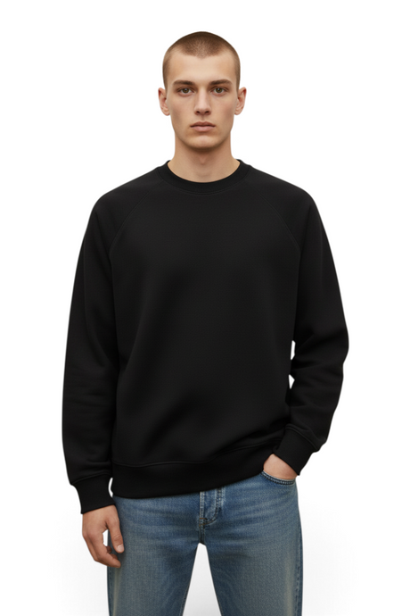 Sporline Timberland Exeter River bisiklet yaka siyah erkek sweatshirt, regular fit kesim ve minimal logo detaylı