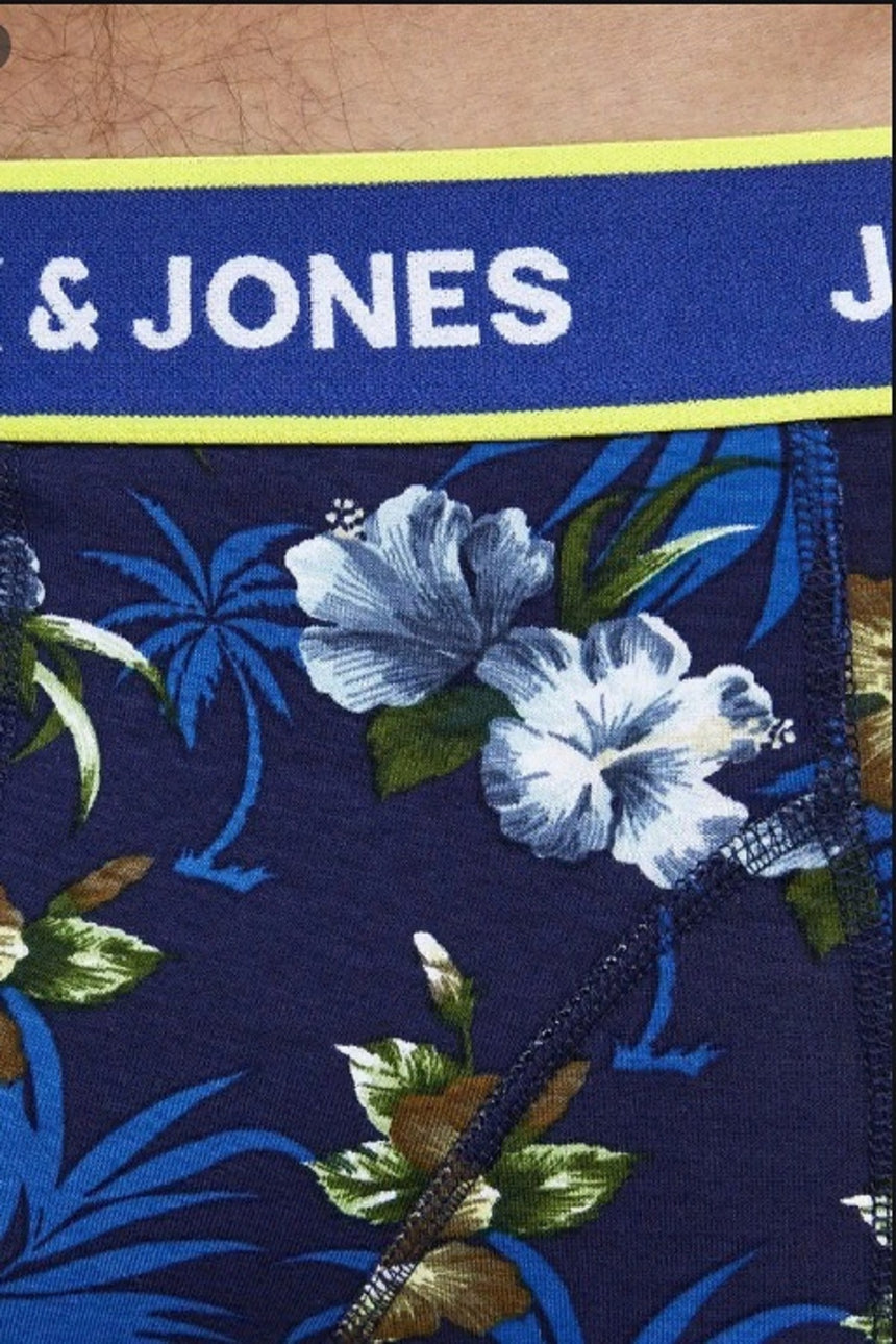 JACK&JONES JACFLOWER TRUNKS 3 PACK.NOOS 12171253 - Siyah