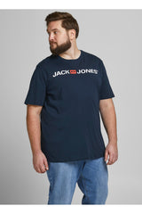JACK&JONES JJECORP LOGO TEE SS CREW NECK NOOS PLS 12184987 - Koyu Lacivert