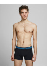 JACK&JONES JACWAISTBAND TRUNKS 3 PACK NOOS 12127816 - Siyah/GRi