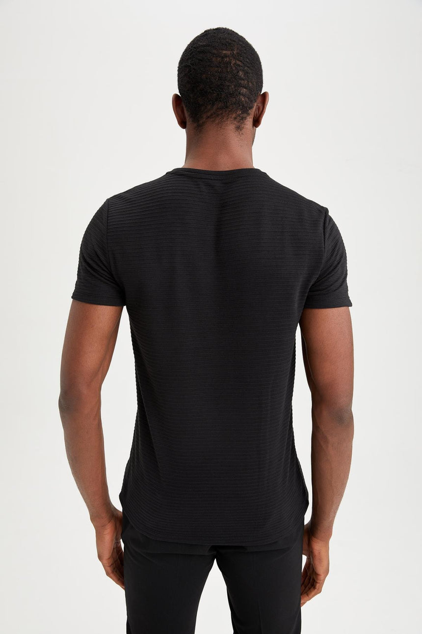 DeFacto M6608AZ Erkek T-Shirt - Siyah