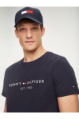 Tommy Hilfiger ERKEK CORE TOMMY LOGO TEE MW0MW11465 - Mavi