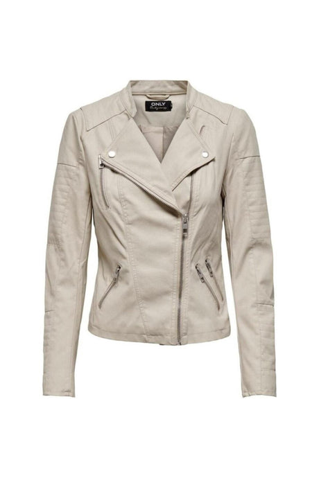 only kadın onlava faux leather biker otw noos 15102997 - Gümüş