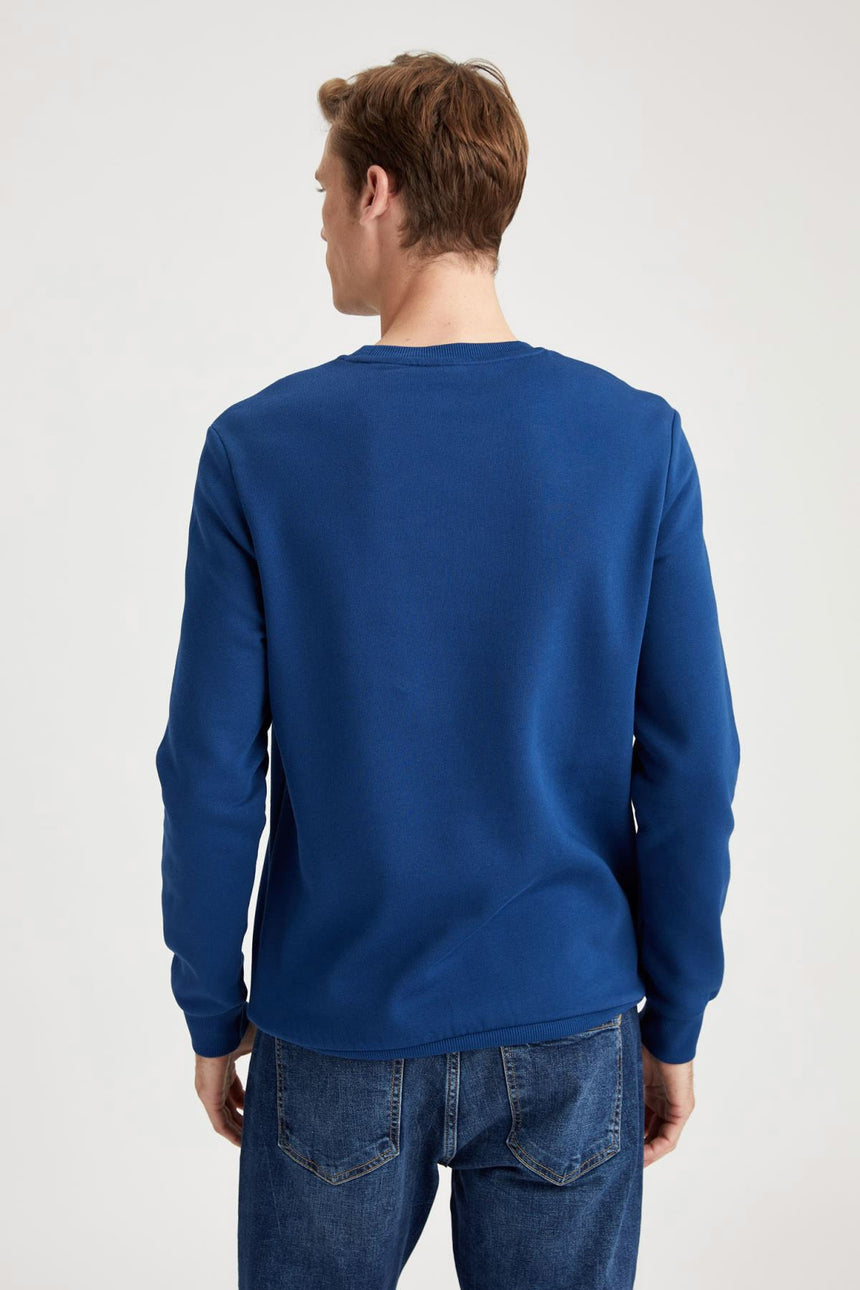 Defacto Erkek Sweat Shirt T3777Az - Koyu Lacivert