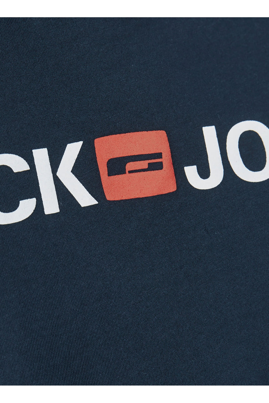 JACK&JONES JJECORP LOGO TEE SS CREW NECK NOOS PLS 12184987 - Koyu Lacivert
