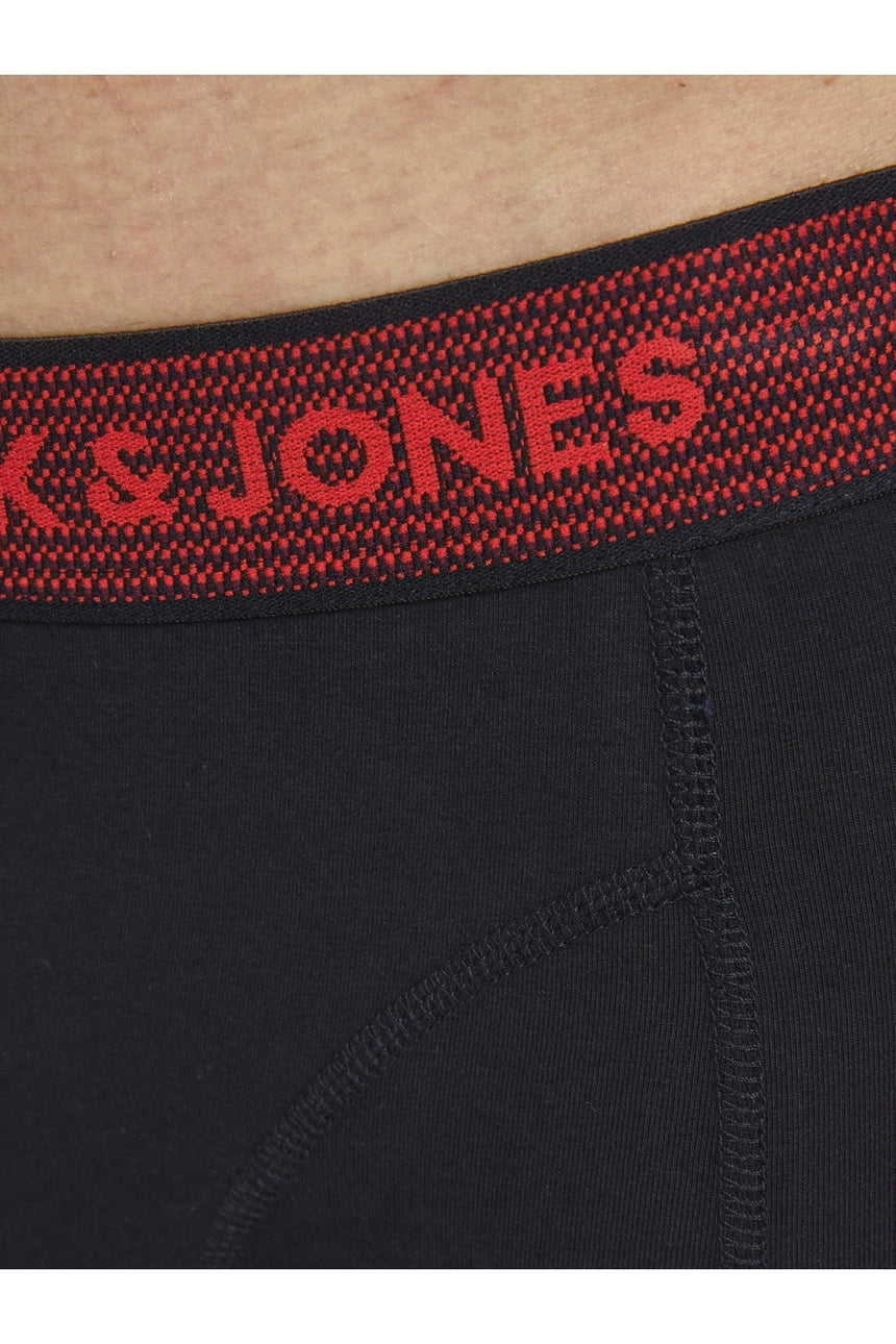 JACK&JONES JACWAISTBAND TRUNKS 3 PACK NOOS 12127816 - Siyah/GRi