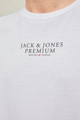 JACK&JONES JPRBLUARCHIE SS TEE CREW NECK NOOS 12217167 - Beyaz