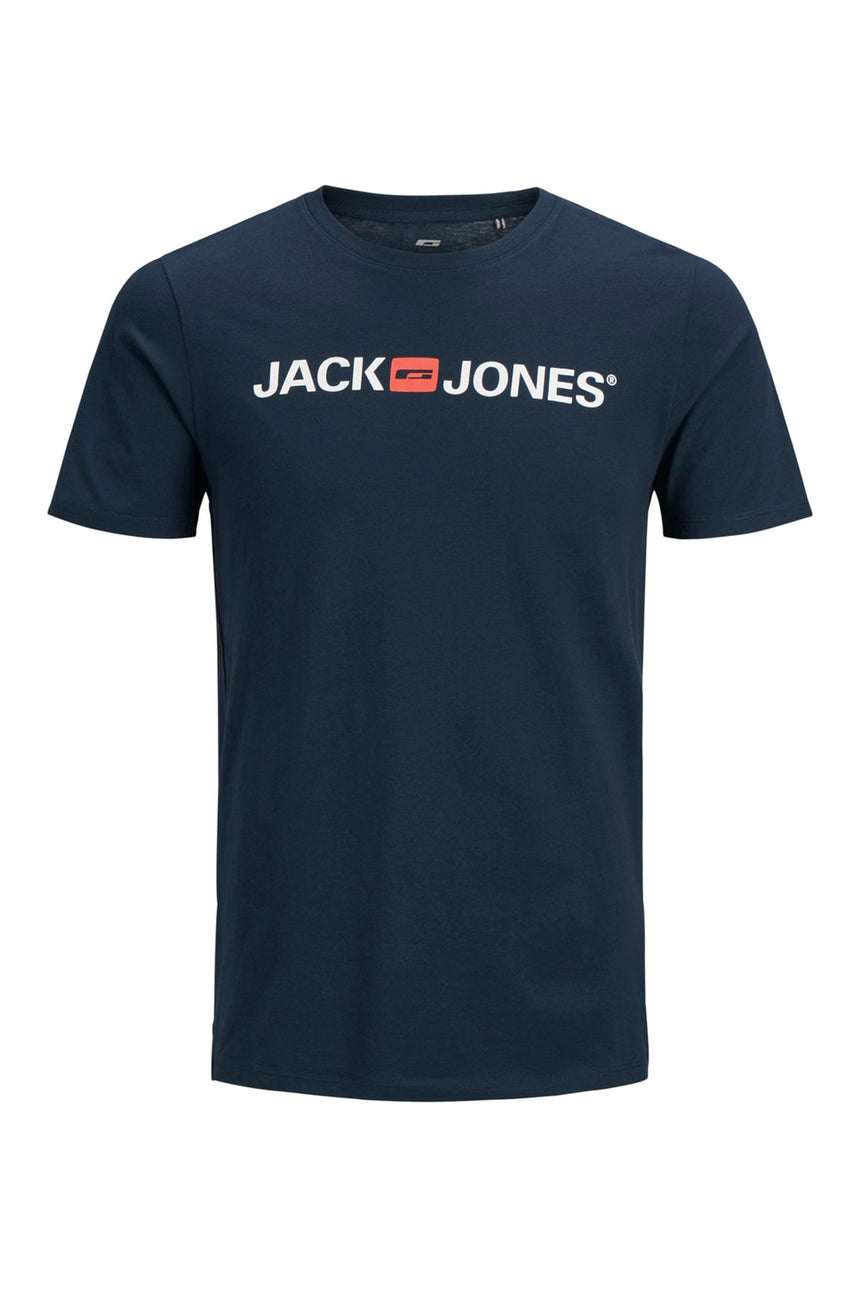 JACK&JONES JJECORP LOGO TEE SS CREW NECK NOOS PLS 12184987 - Koyu Lacivert