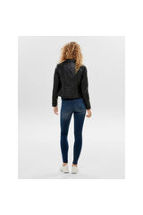 Only 15153079 ONLGEMMA FAUX LEATHER BIKER OTW NOSS MONT - Siyah