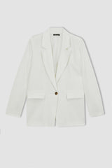 DeFacto Z2536AZ Kadın Blazer Ceket - Beyaz