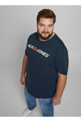 JACK&JONES JJECORP LOGO TEE SS CREW NECK NOOS PLS 12184987 - Koyu Lacivert