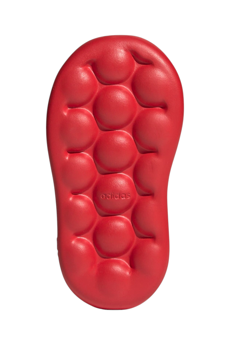 Sporline adidas Grand Court Mickey çocuk sneaker ayakkabısının kırmızı renkli, kabarcıklı desenli dış tabanı