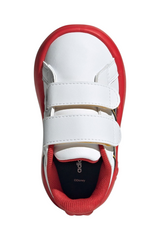 Sporline adidas Grand Court Mickey çocuk sneaker, beyaz suni deri ve kırmızı detaylı cırt cırtlı tasarım
