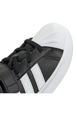 Sporline adidas Streettalk unisex siyah suni deri spor ayakkabı, beyaz detaylı ve bağcıklı tasarım