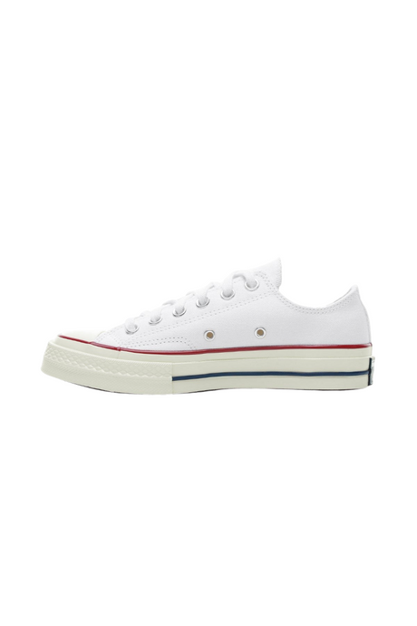 Sporline beyaz Converse Chuck 70 bileksiz kanvas spor ayakkabı, yan profil görünümü