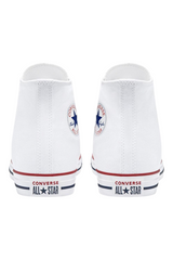 Sporline marka beyaz kanvas Converse Chuck Taylor All Star unisex sneaker ayakkabıların arka görünümü