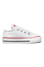 Sporline marka beyaz kanvas Converse Chuck Taylor All Star çocuk spor ayakkabı, yan profil görünümü